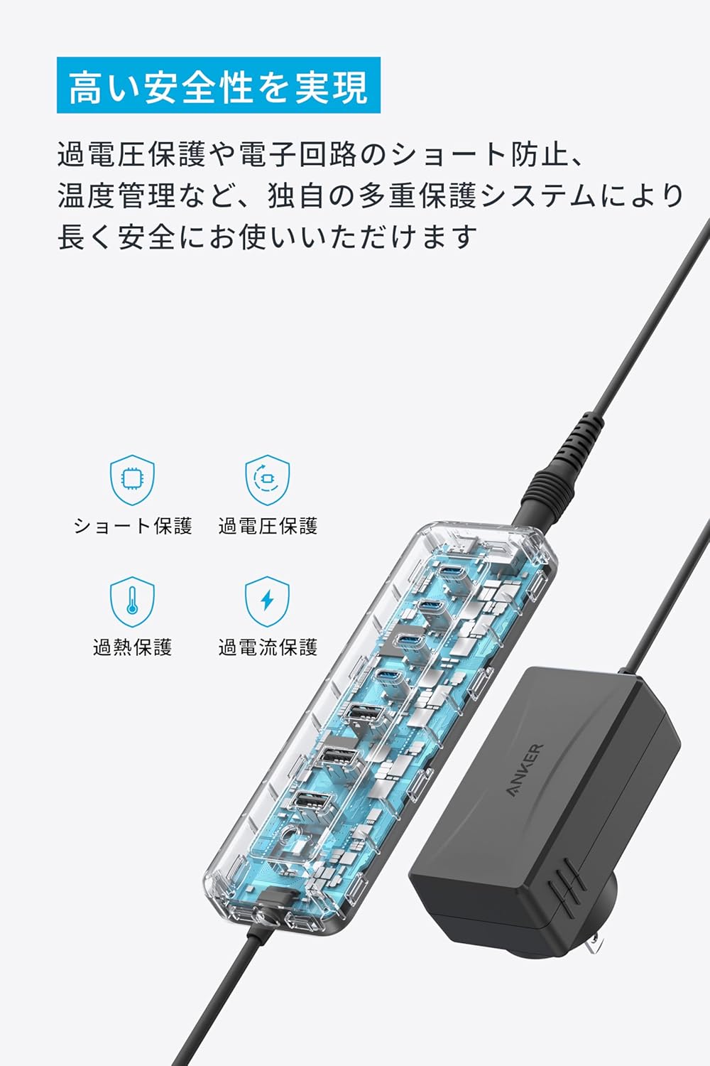 Anker USB-C データ ハブ 8-in-1, 5Gbps 高速データ転送 最大100W充電 USB PD対応 45Wアダプタ付属 USB-Cポート USB-Aポート搭載 Macbook Anker USB-C データ ハブ 8-in-1, 5Gbps 高速データ転送 最大100W充電 USB PD対応 45Wアダプタ付属 USB-Cポート USB-Aポート搭載 Macbook