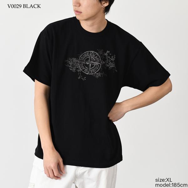 Tシャツ トップス 80152RCE8 CAMO THREE EMBROIDERY メンズ 半袖 ブラック 春夏 カジュアル 人気 おすすめ