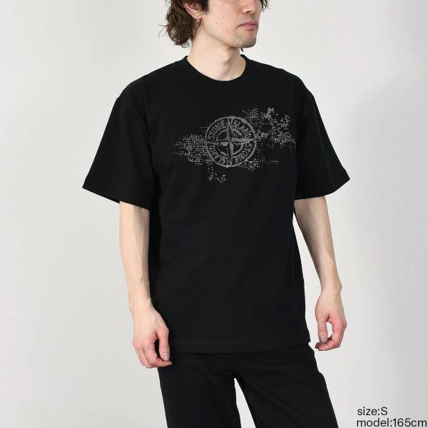 Tシャツ トップス 80152RCE8 CAMO THREE EMBROIDERY メンズ 半袖 ブラック 春夏 カジュアル 人気 おすすめ