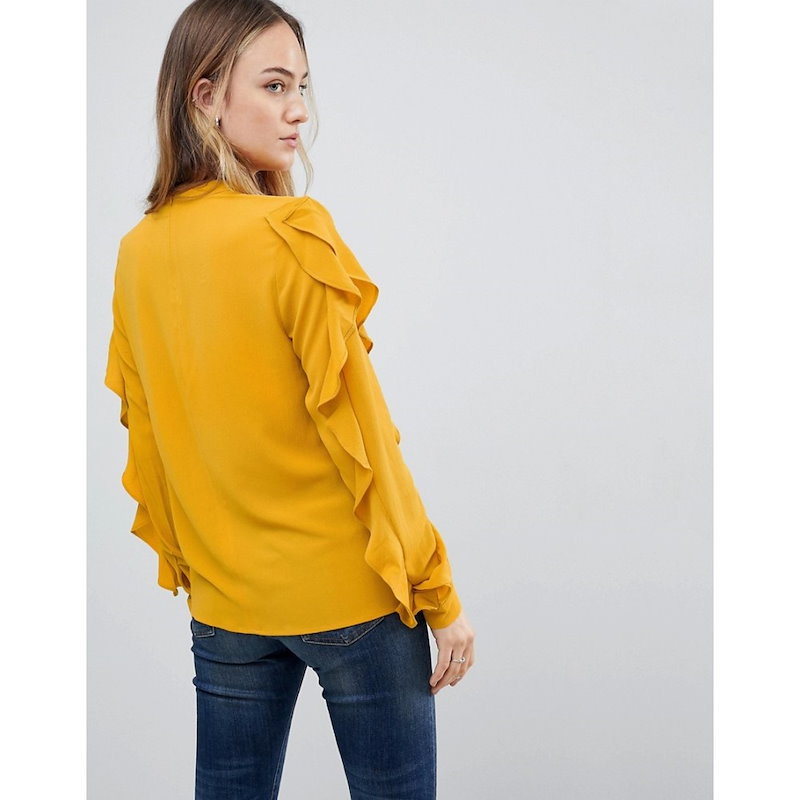 ワイ エー エス レディース トップス ブラウス・シャツ【Y.A.S Tall Sufia Ruffle Side Blouse】Ye yellow ワイ エー エス レディース トップス ブラウス・シャツ【Y.A.S Tall Sufia Ruffle Side Blouse】Ye yellow