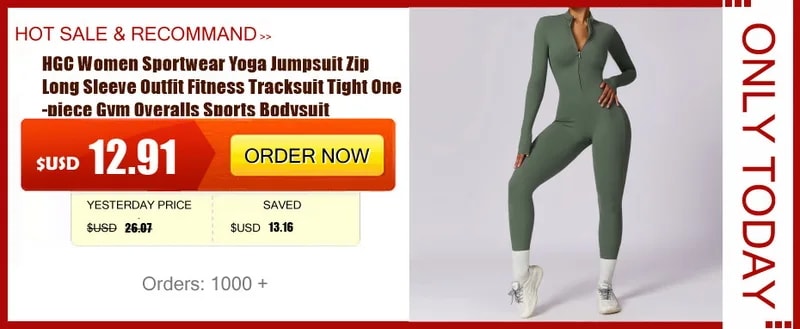 納期21日：HGC Yoga Jumpsuit Women Zipper Short Sleeve one piece Gym suit Fitness Set Comfort Workout Rom