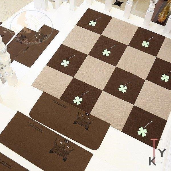 【3日で出荷】階段マット おしゃれ 15枚入り 滑り止めマット 55cm*22cm 洗えるマット 防音 静音 お子
