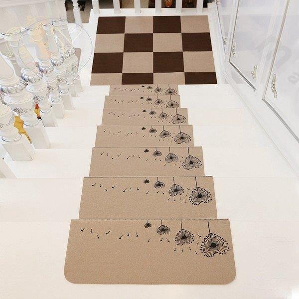【3日で出荷】階段マット おしゃれ 15枚入り 滑り止めマット 55cm*22cm 洗えるマット 防音 静音 お子