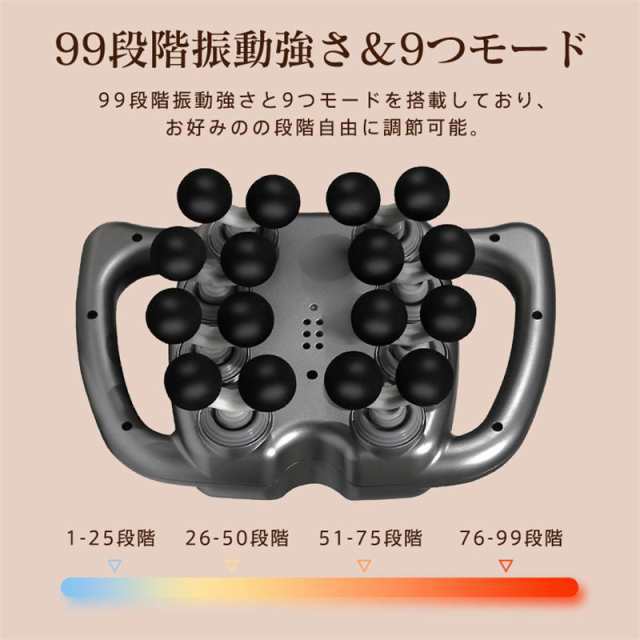 筋膜リリース マッサージ器 16個ヘッド 99段階強さ調節 赤色LED機能 10分タイマー リラックス 腰 足 背中 肩 首 全身 両手 強力 肩こり121 筋膜リリース マッサージ器 16個ヘッド 99段階強さ調節 赤色LED機能 10分タイマー リラックス 腰 足 背中 肩 首 全身 両手 強力 肩こり121