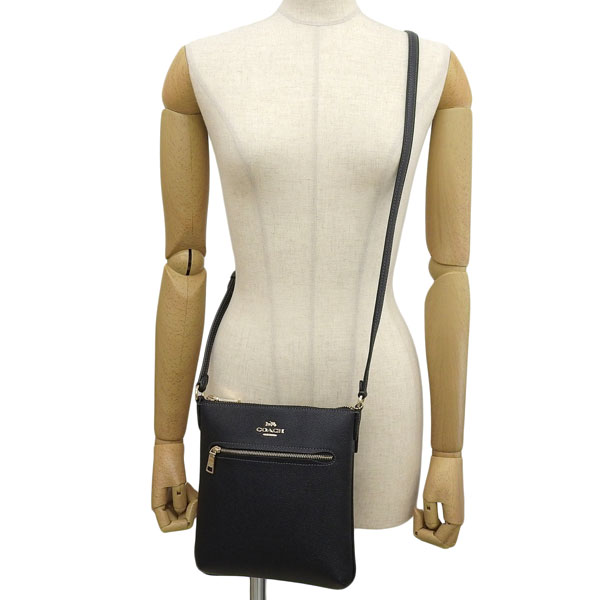 コーチ バッグ レディース ショルダーバッグ アウトレット レザー ブラック ミニローワン ローアン ファイルバッグ XGRN MINI RWN FILE CV405IMBLK COACH