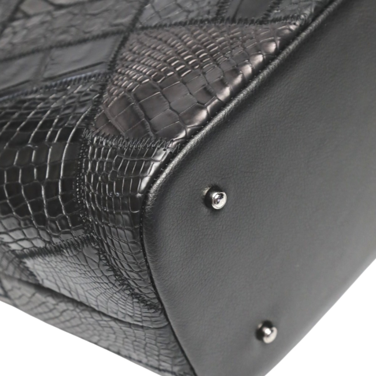 クロコダイルLB-7001BLACKM 軽量 パッチワーク 天ファスナー ブラック クロコダイルLB-7001BLACKM 軽量 パッチワーク 天ファスナー ブラック