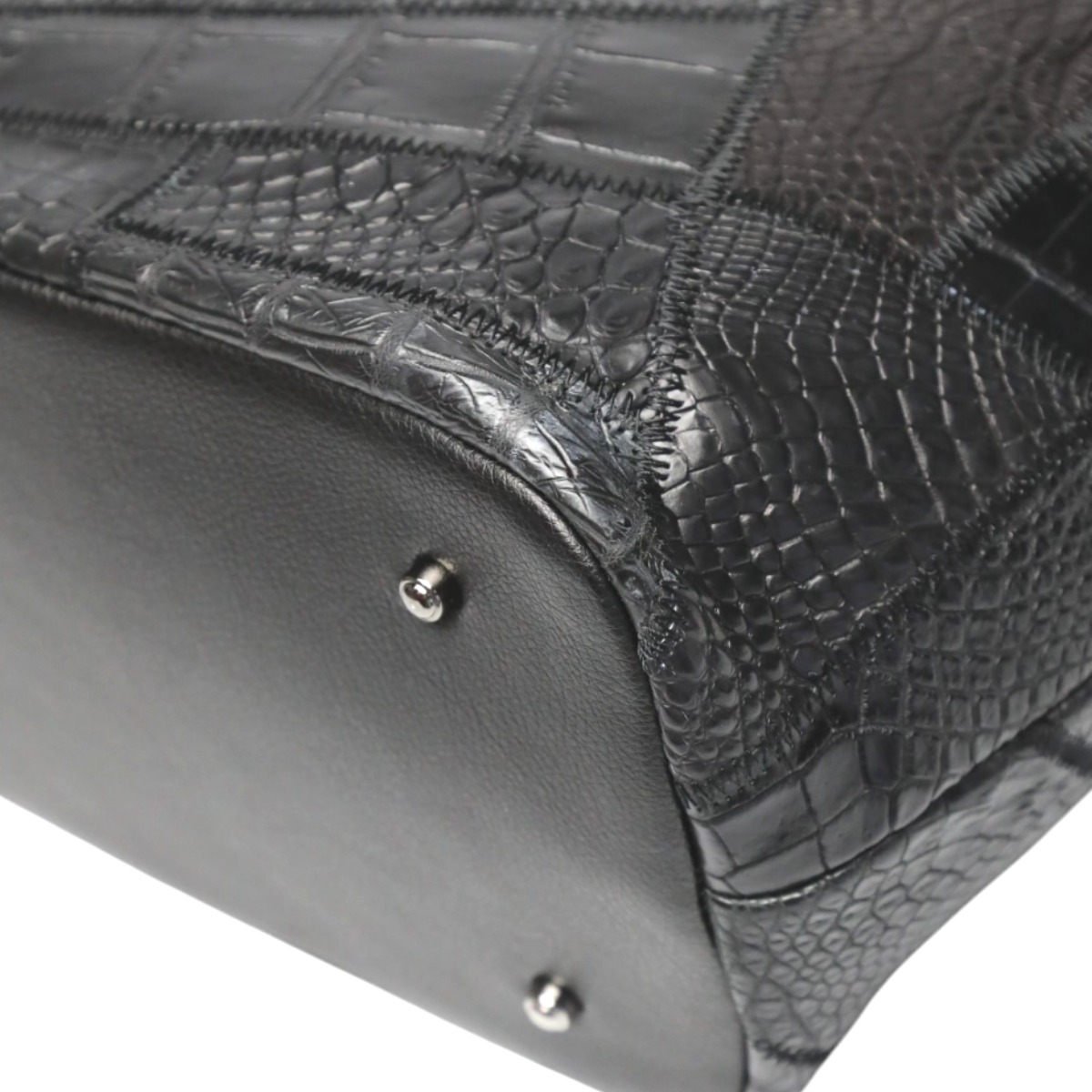 クロコダイルLB-7001BLACKM 軽量 パッチワーク 天ファスナー ブラック クロコダイルLB-7001BLACKM 軽量 パッチワーク 天ファスナー ブラック