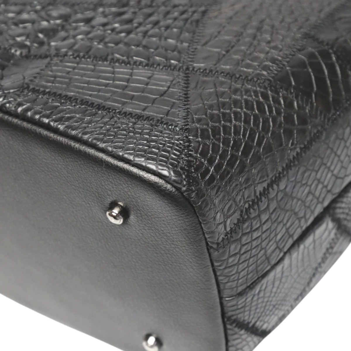 クロコダイルLB-7001BLACKM 軽量 パッチワーク 天ファスナー ブラック クロコダイルLB-7001BLACKM 軽量 パッチワーク 天ファスナー ブラック