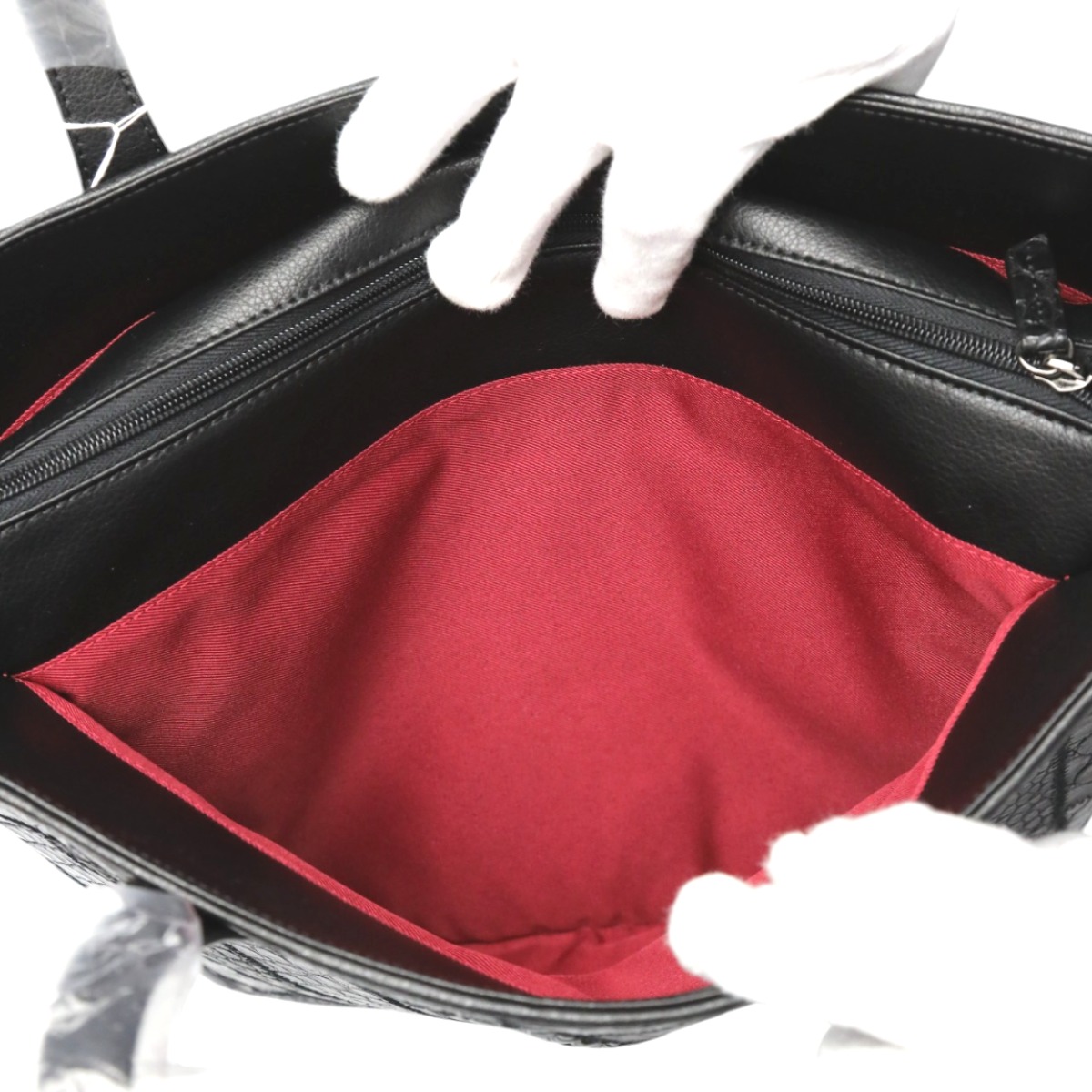 クロコダイルLB-7001BLACKM 軽量 パッチワーク 天ファスナー ブラック クロコダイルLB-7001BLACKM 軽量 パッチワーク 天ファスナー ブラック