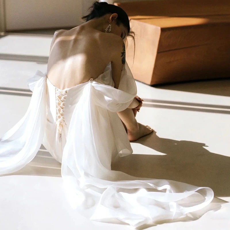 ウェディングドレス 白 結婚式 花嫁 サイズオーダーメイド可能 成人式 お呼ばれ ウェディング 演奏会 二次会 パーティードレス 前撮り ワンピース ロングドレス メガ割 48