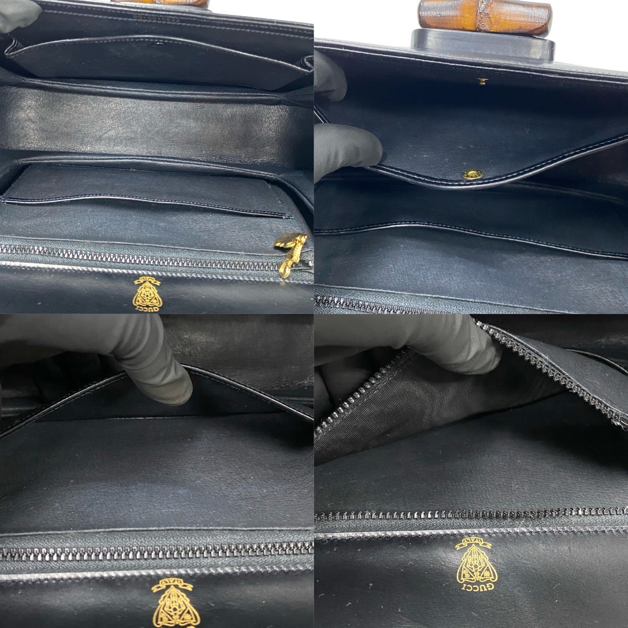 ヴィンテージ バンブーハンドバッグ カーフ レザー ブラック 37441 ヴィンテージ バンブーハンドバッグ カーフ レザー ブラック 37441