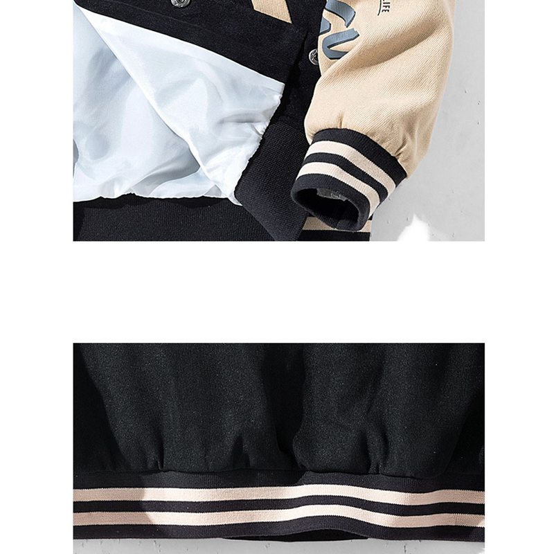 スタジャン メンズ ジャケット ジャンパー オーバーサイズ 韓国風 おしゃれ パッチワーク 英字柄 プリント スタジアムジャンバー カップル 防寒 防風 ヒップホップ ストリート カジュアル