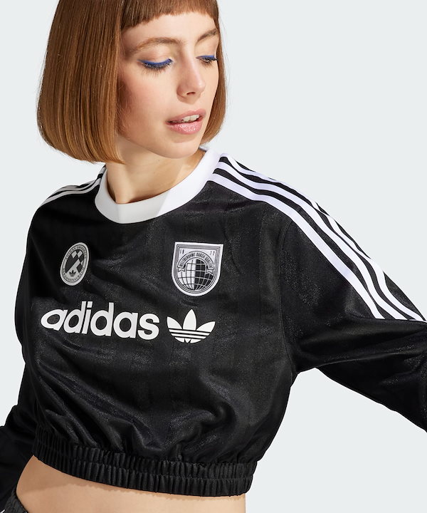 通信販売 adidas soccer ls crop クロップTシャツ - トップス