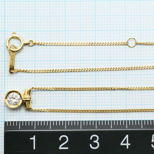 K18 18金 YG ネックレス ダイヤ 0.28 鑑別書 【中古】 K18 18金 YG ネックレス ダイヤ 0.28 鑑別書 【中古】