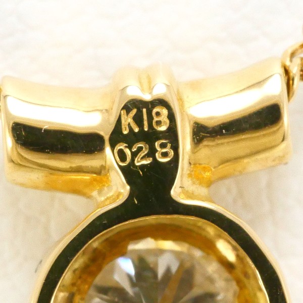 K18 18金 YG ネックレス ダイヤ 0.28 鑑別書 【中古】 K18 18金 YG ネックレス ダイヤ 0.28 鑑別書 【中古】