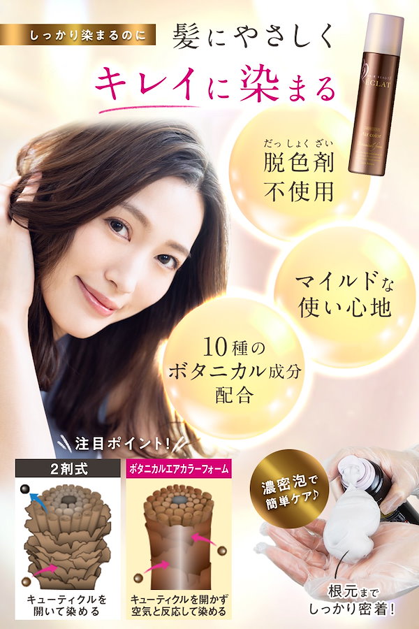 ヘアーボーテ エクラ エアーカラーフォームEX ダークブラウン 150g 3個 Amazon | ヘアボーテエクラ ボタニカル エアカラーフォーム