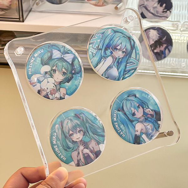 Qoo10] 缶バッチ缶バッジ 収納初音ミクバーチディ