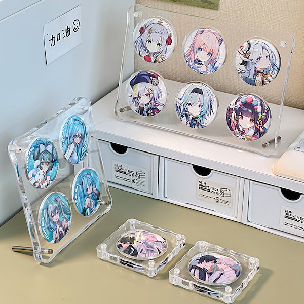 Qoo10] 缶バッチ缶バッジ 収納初音ミクバーチディ