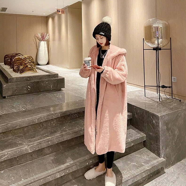 ロング丈コート 暖かい トップス レディース ジャケット ゆったり 百掛け コート 皮毛一体 新作 トップス 秋冬 裏起毛 コート 福袋 アウター
