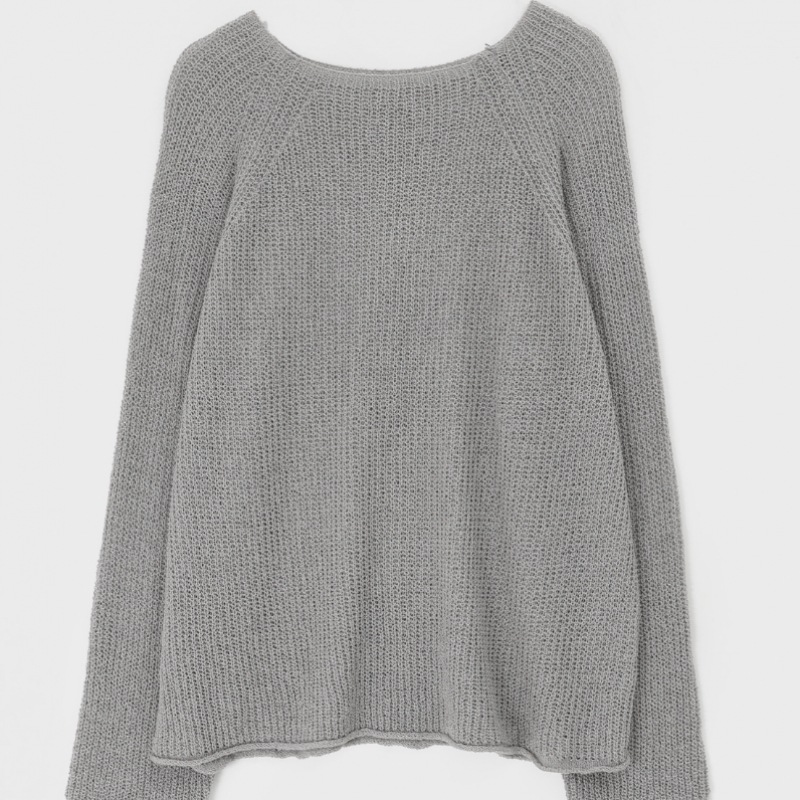 ブラックアップ ヘイビン サマー ルーズフィット ボートネック ニット モデル