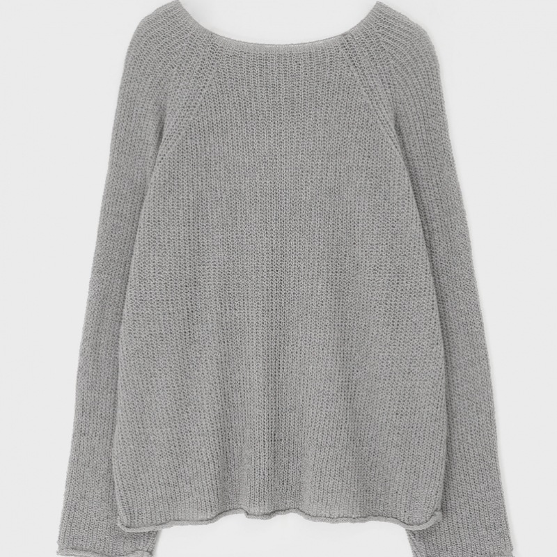 ブラックアップ ヘイビン サマー ルーズフィット ボートネック ニット モデル