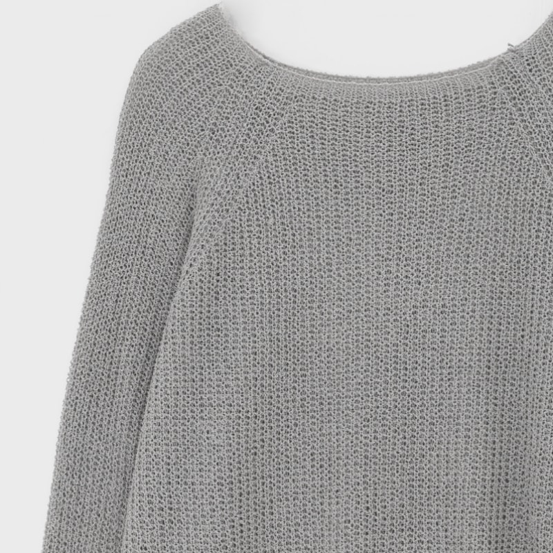 ブラックアップ ヘイビン サマー ルーズフィット ボートネック ニット モデル