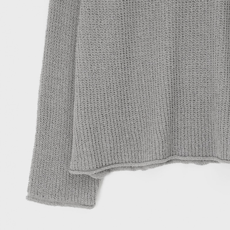 ブラックアップ ヘイビン サマー ルーズフィット ボートネック ニット モデル