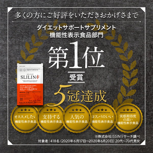 SLILIN F ダイエットサプリ 90粒 ×2袋 楽天市場】スリリン ファイア (2袋) 温活 脂肪燃焼 ダイエットサプリ