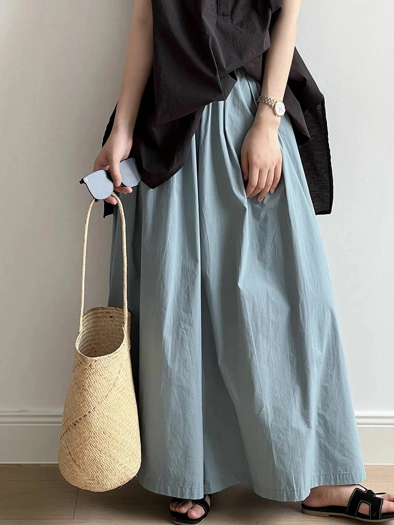 【急速出荷!】ワイドパンツ スカート風 レディース ガウチョパンツ 夏 春 パンツ キュロット 大きいサイズ ロングパンツ ロング ワイド ハイウエスト ウエストゴム ボトムス スカーチョ ズボン 無