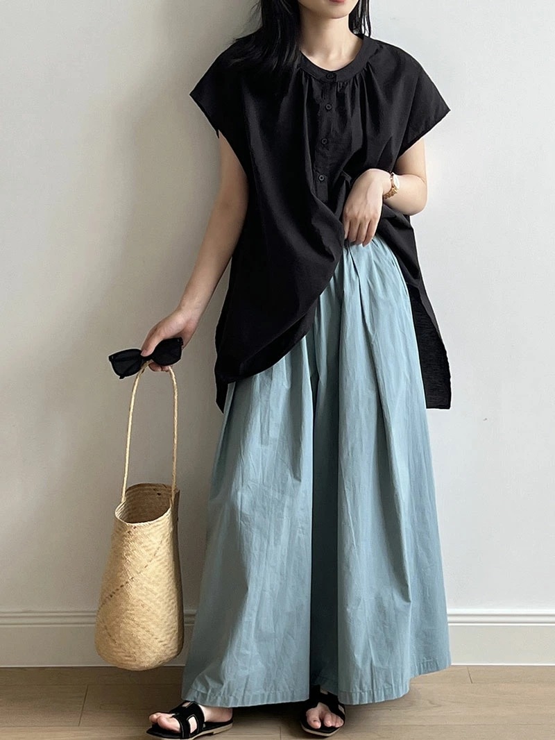 【急速出荷!】ワイドパンツ スカート風 レディース ガウチョパンツ 夏 春 パンツ キュロット 大きいサイズ ロングパンツ ロング ワイド ハイウエスト ウエストゴム ボトムス スカーチョ ズボン 無