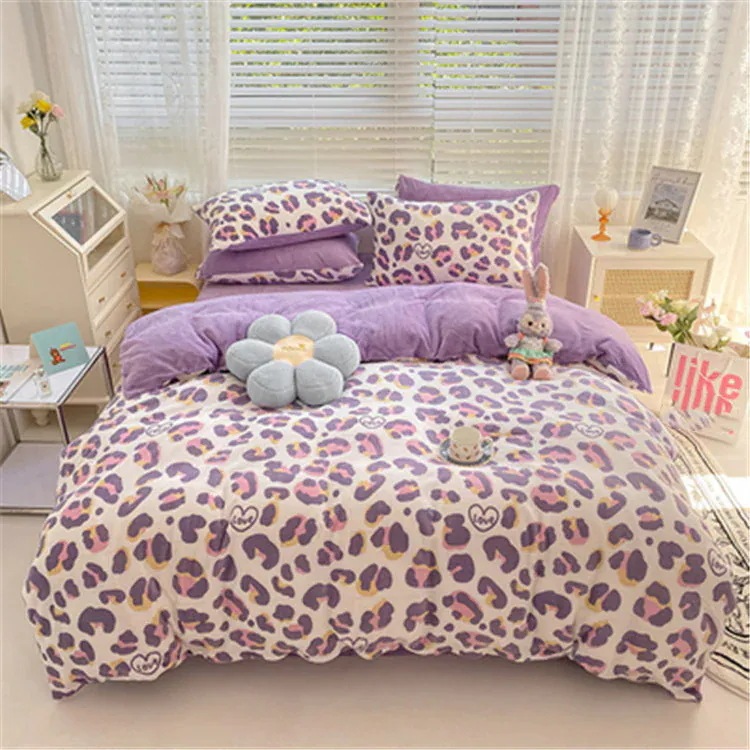 スタイル 寝具 レトロ ヒョウ柄 4点セット シーツ 可愛い 柔らかい 肌にやさしい スタイル 寝具 レトロ ヒョウ柄 4点セット シーツ 可愛い 柔らかい 肌にやさしい