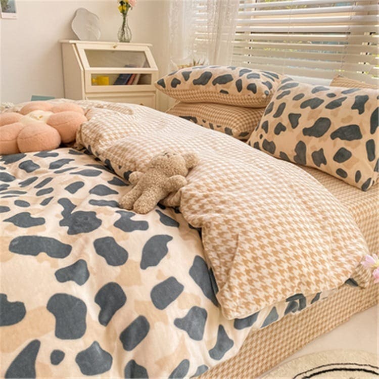 スタイル 寝具 レトロ ヒョウ柄 4点セット シーツ 可愛い 柔らかい 肌にやさしい スタイル 寝具 レトロ ヒョウ柄 4点セット シーツ 可愛い 柔らかい 肌にやさしい