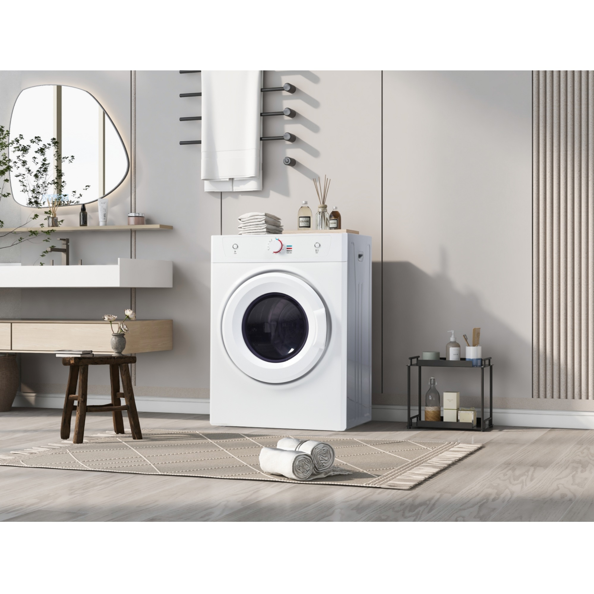 【日本国内出荷-3日で配達】衣類乾燥機 8kg 乾燥機 8キロ 衣類 大型 ドラム 家庭用 ウール コンパクト タイマー 高温除菌 梅雨対策 湿気対策 花粉対策 DJYC34