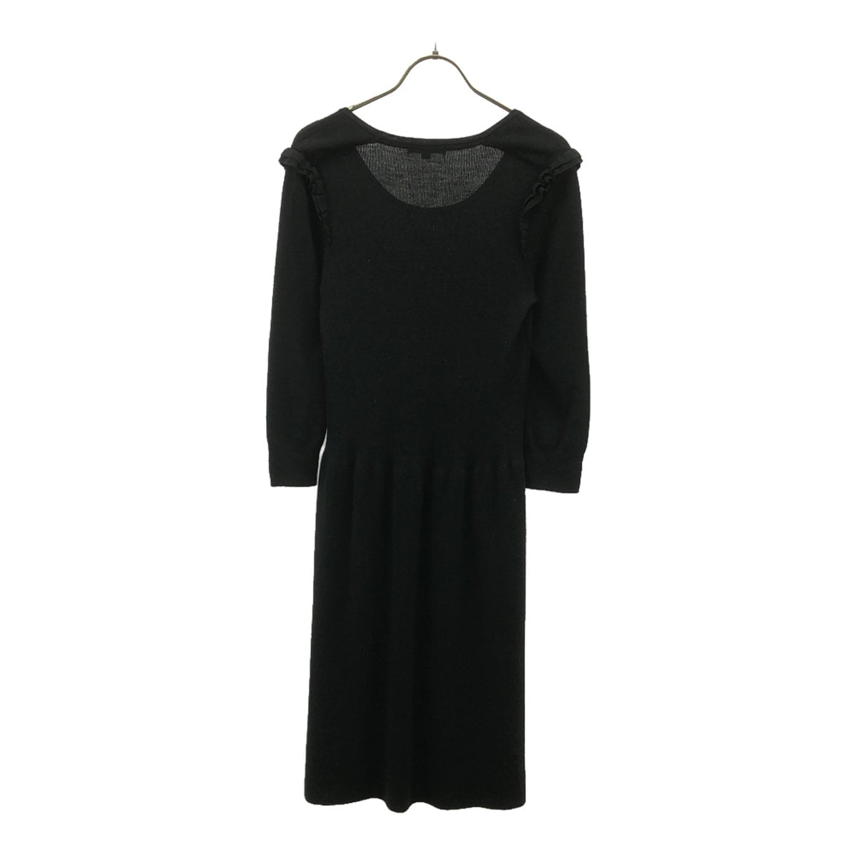 BURBERRY LONDON バーバリーロンドン 三陽商会 ウールブレンド 7分袖 ニット ワンピース 40 ブラック レディース BURBERRY LONDON バーバリーロンドン 三陽商会 ウールブレンド 7分袖