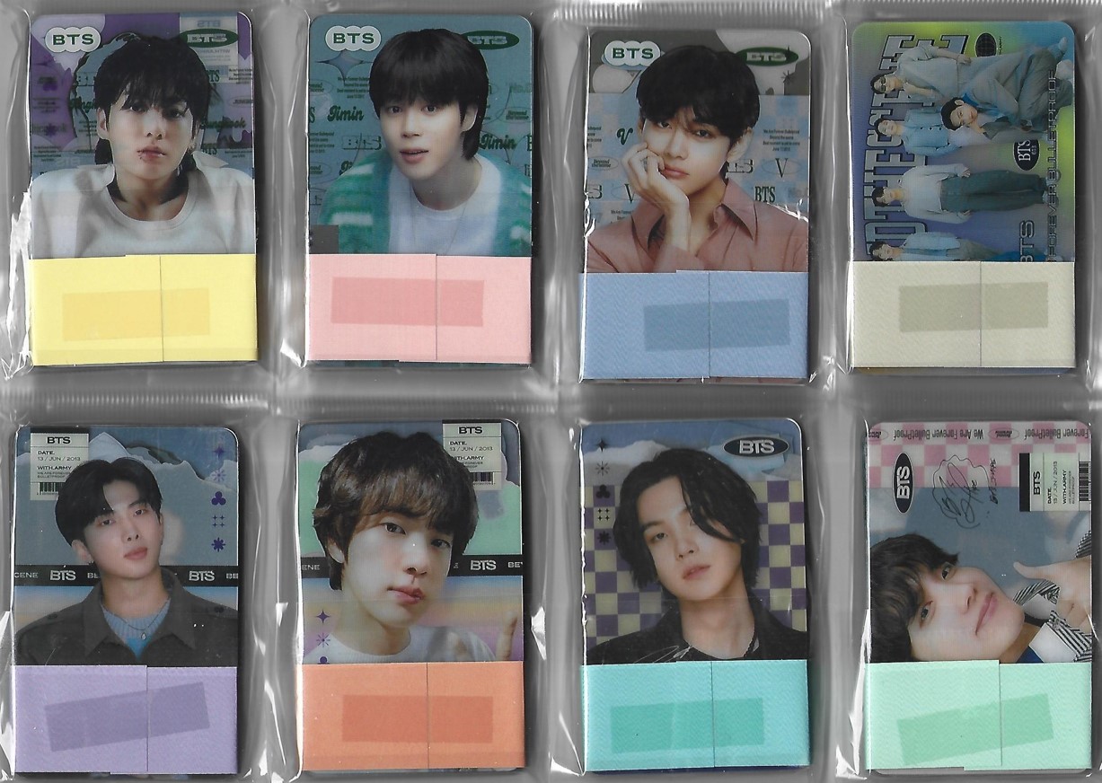 8個] BTS トレカ [バンタン] 透明フォトカード[25枚セット] B-2025.01