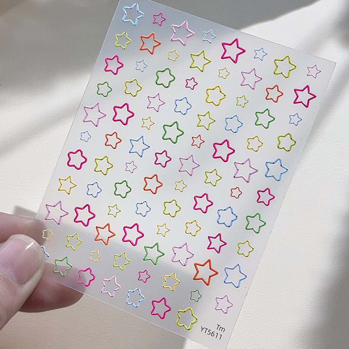 【1点ご購入 で10点プレゼントいたします】透明素麺星の斑点ネイルシール甘くてかわいい飾りシール