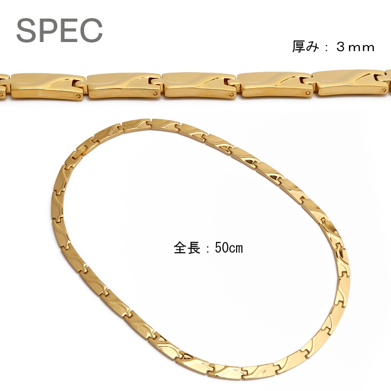ステンレス 磁気ネックレス [n487]