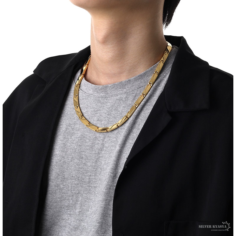 ステンレス 磁気ネックレス [n487]