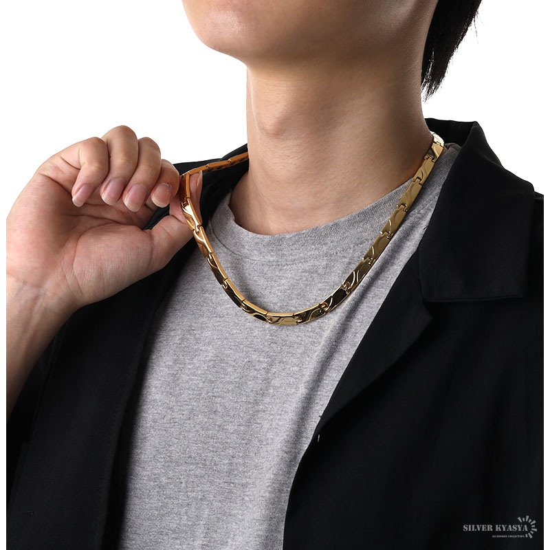 ステンレス 磁気ネックレス [n487]