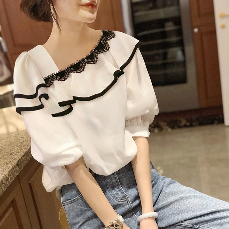 個性派 トップス シャツ ブラウス カットソー 袖あり 半袖 5分袖 五分袖 パフスリーブ 襟なし ひらひら ヒラヒラ レース フリル かわいい 大人可愛い カジュアル おしゃれ お洒落 大人可愛い 個性派 トップス シャツ ブラウス カットソー 袖あり 半袖 5分袖 五分袖 パフスリーブ 襟なし ひらひら ヒラヒラ レース フリル かわいい 大人可愛い カジュアル おしゃれ お洒落 大人可愛い