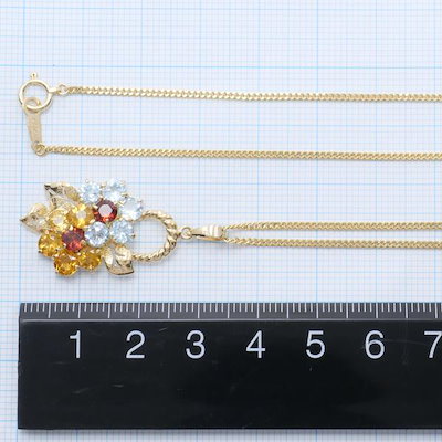 安い超激安 K18 18金 YG ネックレス ガーネ : 腕時計・アクセサリー 大得価人気