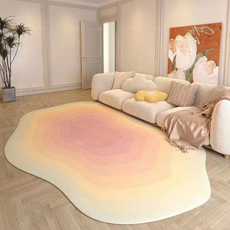 不規則 カーペット 北欧 すべり止めカーペット 軽量 絨毯マット 大面積 カーペット 160*230cm
