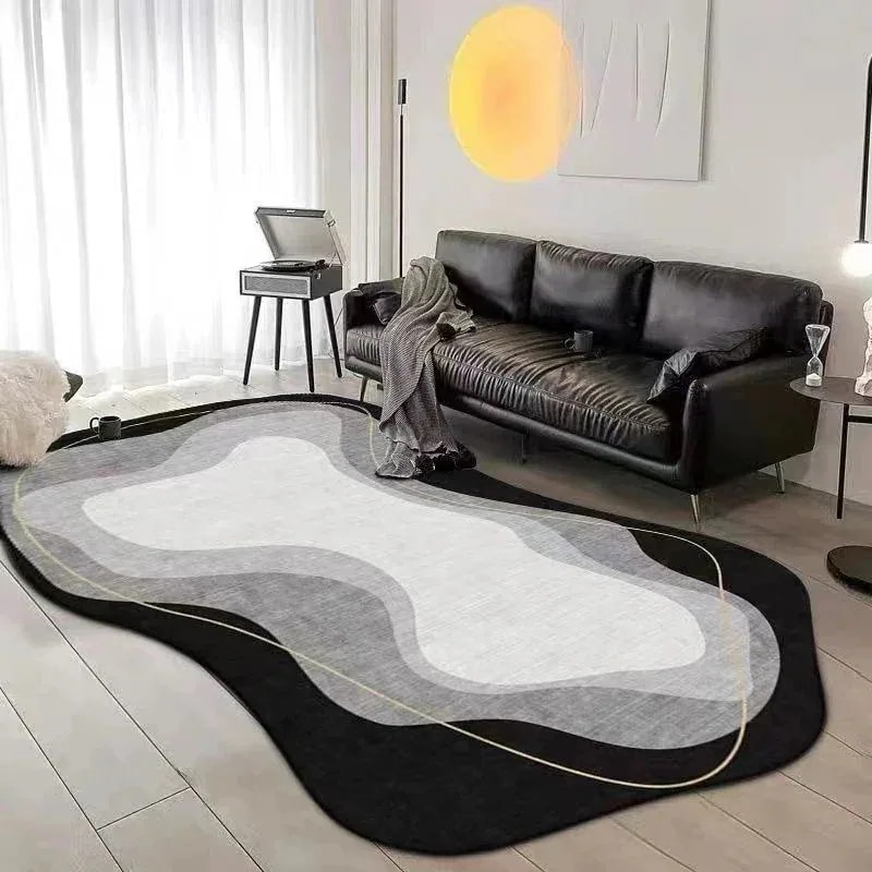 不規則 カーペット 北欧 すべり止めカーペット 軽量 絨毯マット 大面積 カーペット 160*230cm