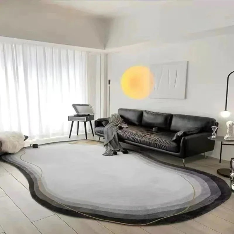 不規則 カーペット 北欧 すべり止めカーペット 軽量 絨毯マット 大面積 カーペット 160*230cm