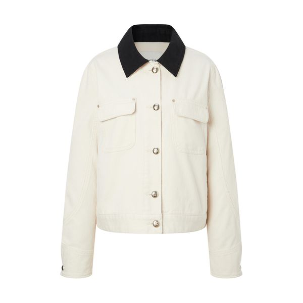 (ヘッジスレディース) 24SS アイボリーカラーカラーカラーデニムジャケット HSJA4B203IV (ヘッジスレディース) 24SS アイボリーカラーカラーカラーデニムジャケット HSJA4B203IV