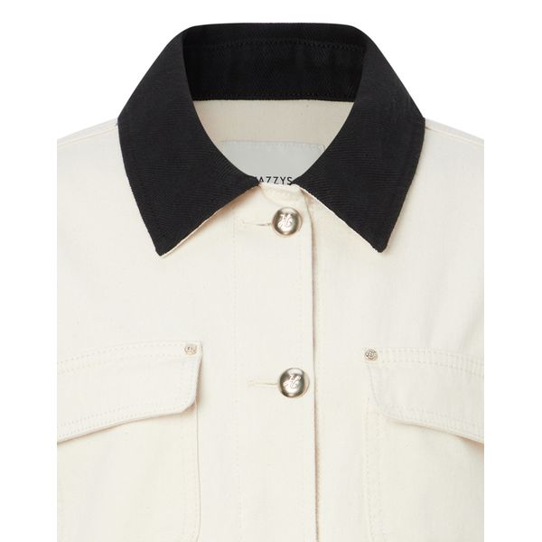 (ヘッジスレディース) 24SS アイボリーカラーカラーカラーデニムジャケット HSJA4B203IV (ヘッジスレディース) 24SS アイボリーカラーカラーカラーデニムジャケット HSJA4B203IV