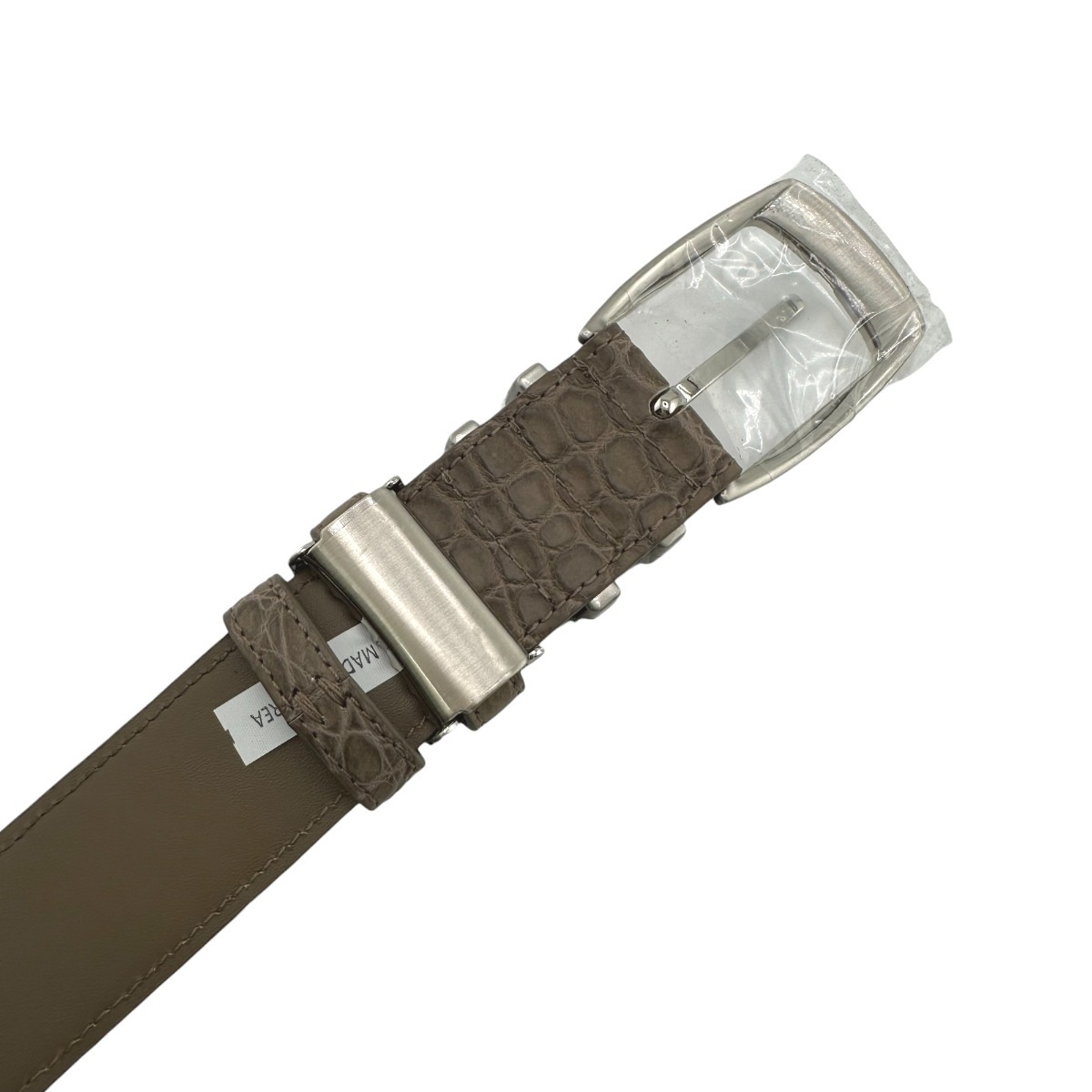 クロコダイル 0005 ベルト グレー CROCODILE 35mm マットクロコ