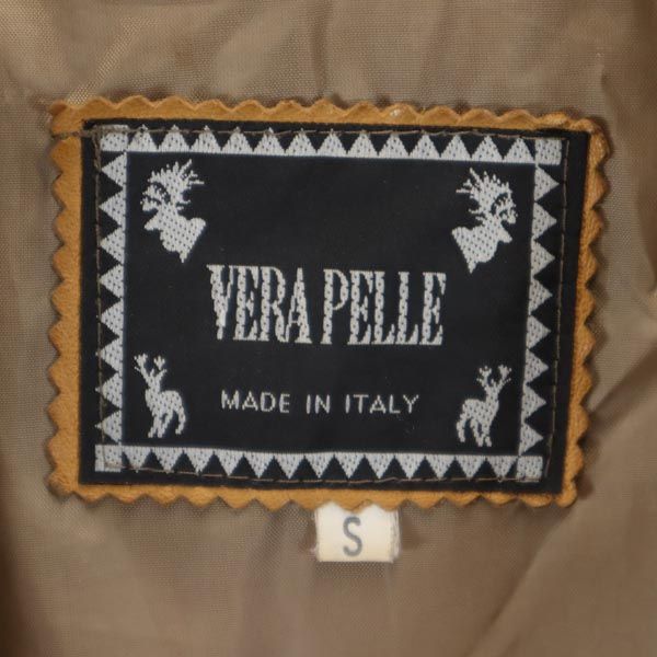 VERA PELLE イタリア製 本革 レザージャケット S キャメル レディース VERA PELLE イタリア製 本革 レザージャケット S キャメル レディース