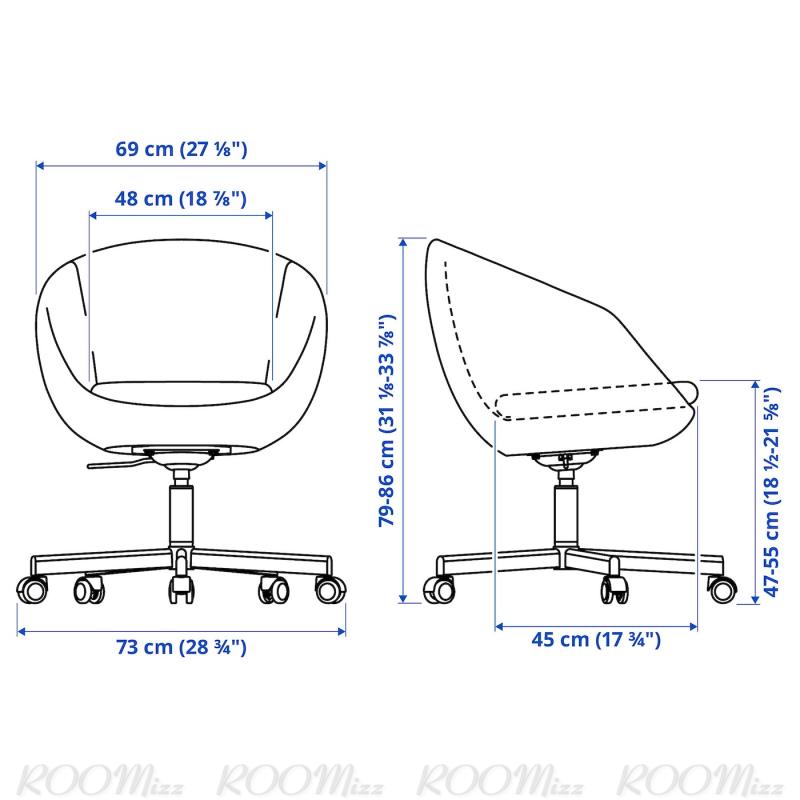 SKRUVSTA スクルーヴスタ 回転チェア - ヴィースレ グレー SKRUVSTA スクルーヴスタ 回転チェア - ヴィースレ グレー