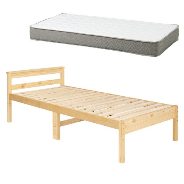 シングルベッド ポケットコイルマットレスセット コンセント付 すのこベッド 高さ調整3段階 継脚付 ベッド下収納 マット フレーム ベッドセット シングルベッド ポケットコイルマットレスセット コンセント付 すのこベッド 高さ調整3段階 継脚付 ベッド下収納 マット フレーム ベッドセット